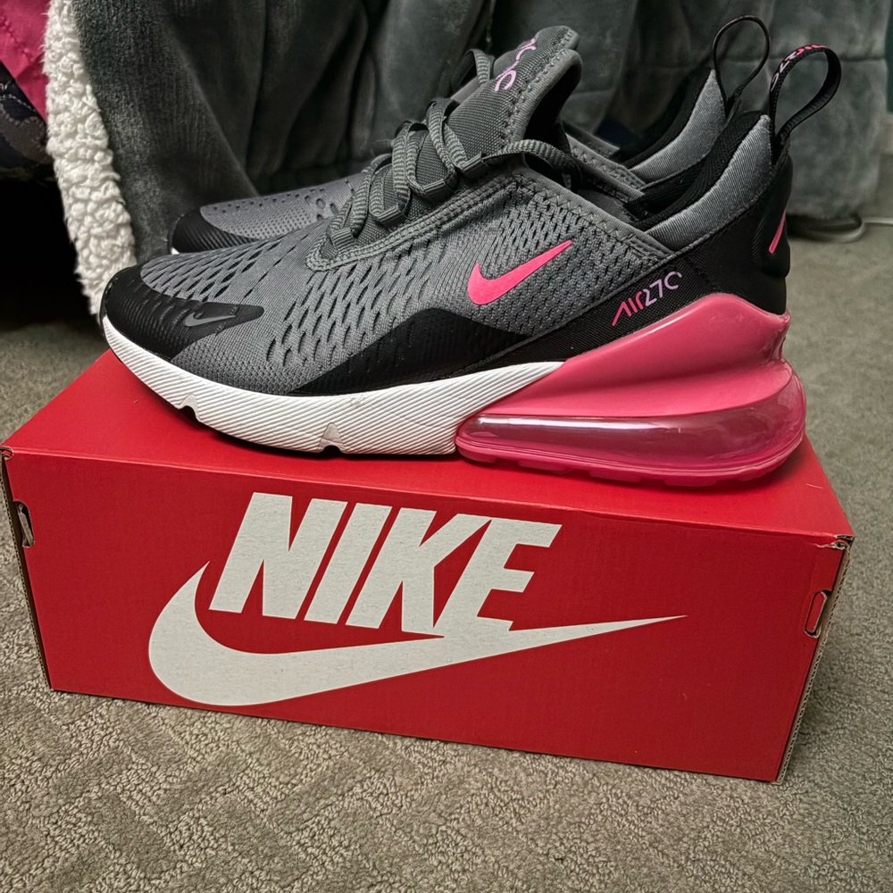Nike Air Max 270 - Dark Gray and Hot Pink